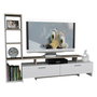 Hanah Home Mueble de TV Şimal - Blanco y Cordoba